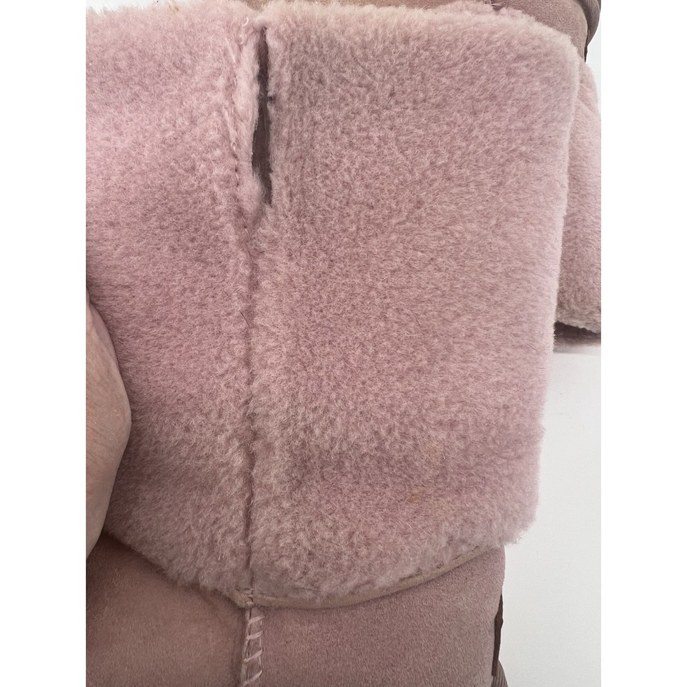 UGG Boots Size 7 Classic Fur  Sherpa Cuff‎ Pink Crystal Festival Boho Coquette - Picture 11 of 12
